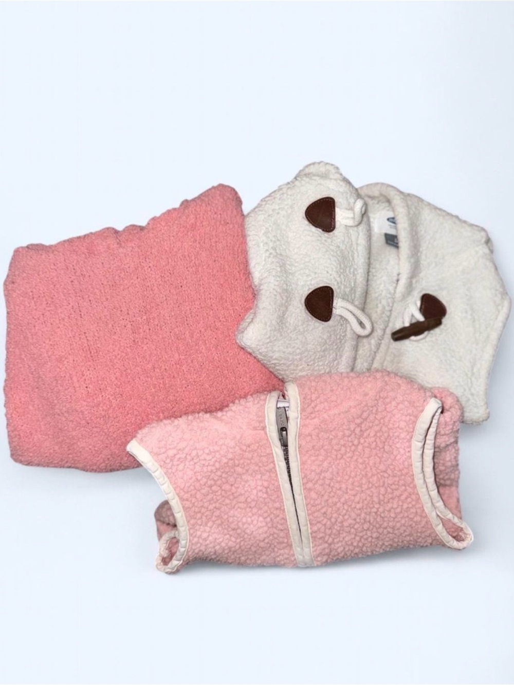Cozy Sherpa Bundle in Pink and Cream